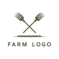 bruka logotyp, lantbruk logotyp vektor med slogan mall