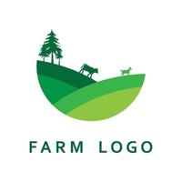 Farm-Logo, Landwirtschafts-Logo-Vektor mit Slogan-Vorlage vektor