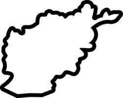 Liniensymbol für Afghanistan vektor