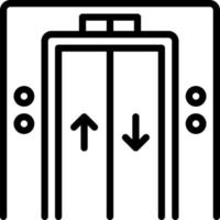 Liniensymbol für Aufzug vektor