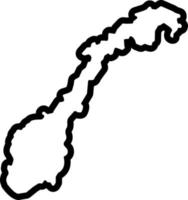 Liniensymbol für Norwegen vektor