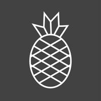 einzigartiges Ananas-Vektorliniensymbol vektor