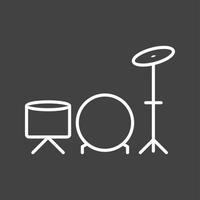 Einzigartiges Schlagzeug-Vektorliniensymbol vektor