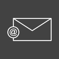 einzigartiges E-Mail-Vektorliniensymbol vektor