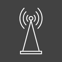 Einzigartiges Symbol für die Vektorlinie der Antenne vektor