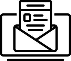 Liniensymbol für Newsletter vektor