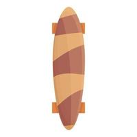 skateboard ikon tecknad serie vektor. form longboard vektor