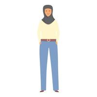 muslimisches Outfit Symbol Cartoon-Vektor. Hijab-Mode vektor