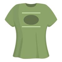 oliv grön tshirt ikon tecknad serie vektor. sport design vektor