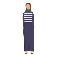 Mutter Mode-Ikone Cartoon-Vektor. muslimischer hijab vektor