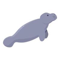vild däggdjur ikon tecknad serie vektor. hav dugong vektor