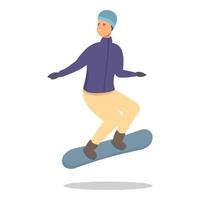 Snowboard-Training-Symbol-Cartoon-Vektor. Sportschule vektor