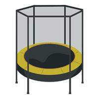 sudd trampolin ikon tecknad serie vektor. elastisk kondition vektor