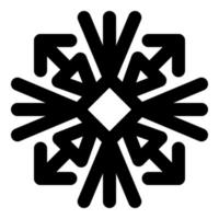 snöflinga vektor jul ikon logotyp snö, översikt stil
