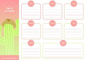 Druckbare inspiriert Planner Free Vector