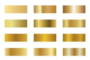 uppsättning av gyllene gradienter vektor