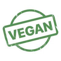 Grunge veganer Siegelstempel Gummioptik rechteckig vektor