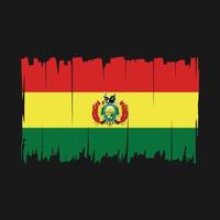 bolivien-flaggenpinsel-vektorillustration vektor