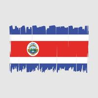 costa rica flagge pinsel vektor illustration