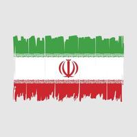 iran flag pinsel vektor illustration