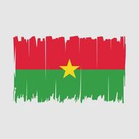 Burkina faso flagga borsta vektor illustration