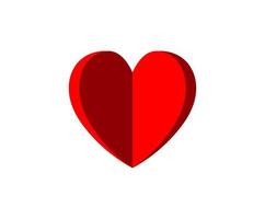 dubbel- röd hjärta vektor