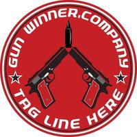 Vantage Gun Logo und Bullet Logo Design bearbeitbare Vektordatei vektor