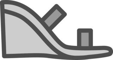 Vektor-Icon-Design mit Keilabsatz vektor