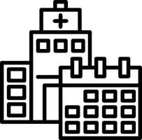 Krankenhaus-Vektor-Icon-Design vektor