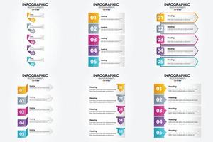 flaches Designset der Vektorillustrations-Infografiken für Werbebroschürenflieger und -zeitschrift vektor