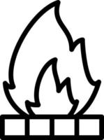 Lagerfeuer-Vektor-Icon-Design vektor