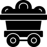 Bergbauwagen-Vektor-Icon-Design vektor