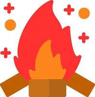 Lagerfeuer-Vektor-Icon-Design vektor