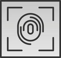 Fingerabdruck-Scanner-Vektor-Icon-Design vektor