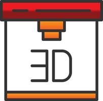 3D-Drucker-Vektor-Icon-Design vektor