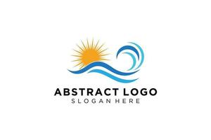 abstraktes Wasserwellen-Splash-Logo-Symbol und Icon-Design. vektor