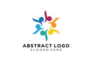vektor abstrakt människor och familj logotyp samling, människor ikoner, hälsa logotyp mall, vård symbol.