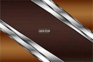 elegant brun och silver metallisk bakgrund vektor