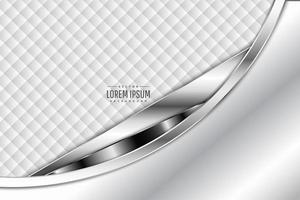 modern vit och silver metallisk bakgrund vektor