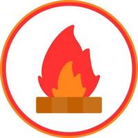 Lagerfeuer-Vektor-Icon-Design vektor