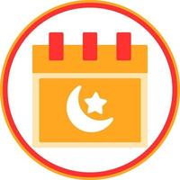 islamischer Kalender-Vektor-Icon-Design vektor