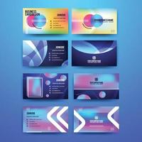 kreative Visitenkarten-Designvorlage mit Farbverlauf vektor