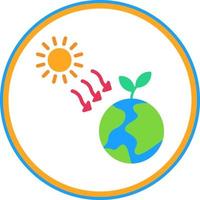 Sol strålning vektor ikon design