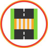 Fußgängerüberweg-Vektor-Icon-Design vektor