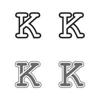 buchstabe k logo symbol illustration design template.graphic alphabet symbol für unternehmensfinanzen logotyp. grafisches alphabetsymbol für unternehmensidentität. vektor