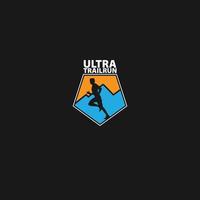 ultra spår springa logotyp vektor