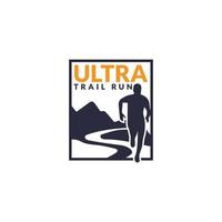 ultra spår springa logotyp vektor