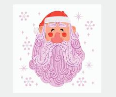 weihnachtsmann-porträtillustration vektor