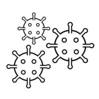 geclusterter Virus abstrakter Symbolvektor vektor