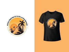 Natur-Abenteuer-T-Shirt-Design für Marke vektor